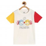 Miniklub Knit T-Shirt - White/Yellow/Red, 3-4yr